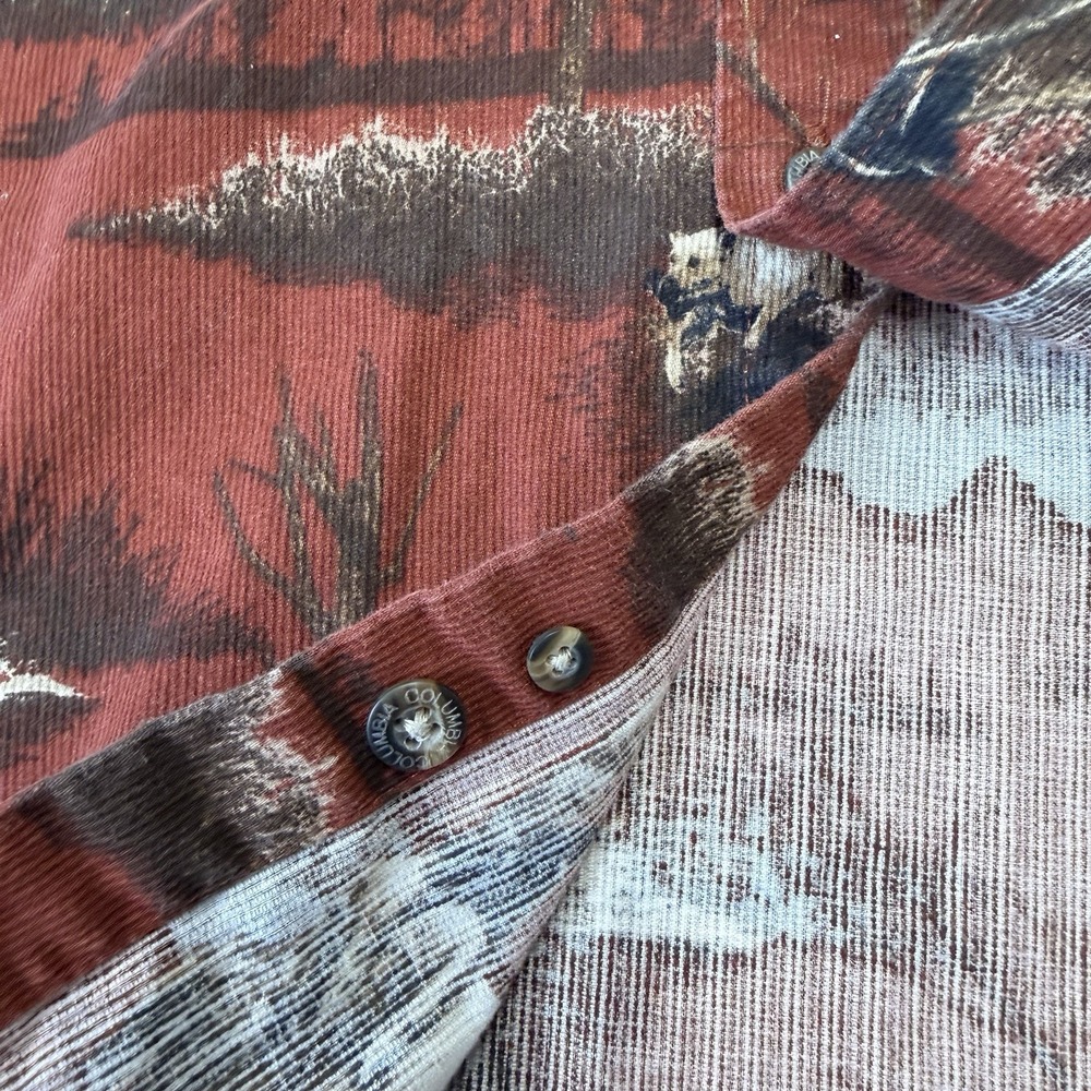 Columbia River Lodge Dog Hunting Shirt Men's Sz XXL Red Corduroy Button Front - Picture 8 of 14